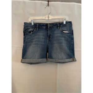 GAP 1969 Jean Classic Roll-Cuff Denim Shorts - Blue Women